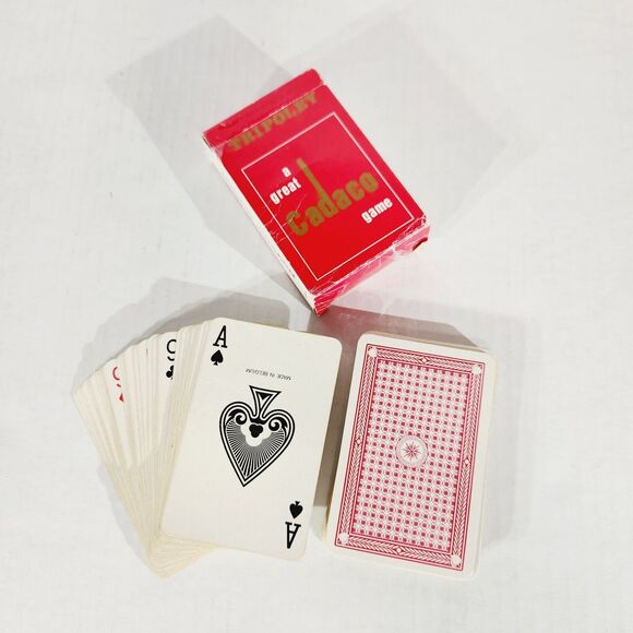 Cadaco Tripoley Deck of Playing Cards Replacement Parts Pieces Vtg Red - Picture 1 of 5